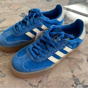Adidas Women’s Sambae Royal, White, and Gum (Platform Samba)